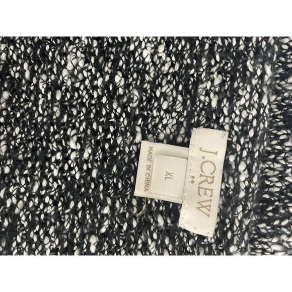 J Crew Womens Sweater XL Black White Heather Long Sleeve Tunic - Picture 6 of 7